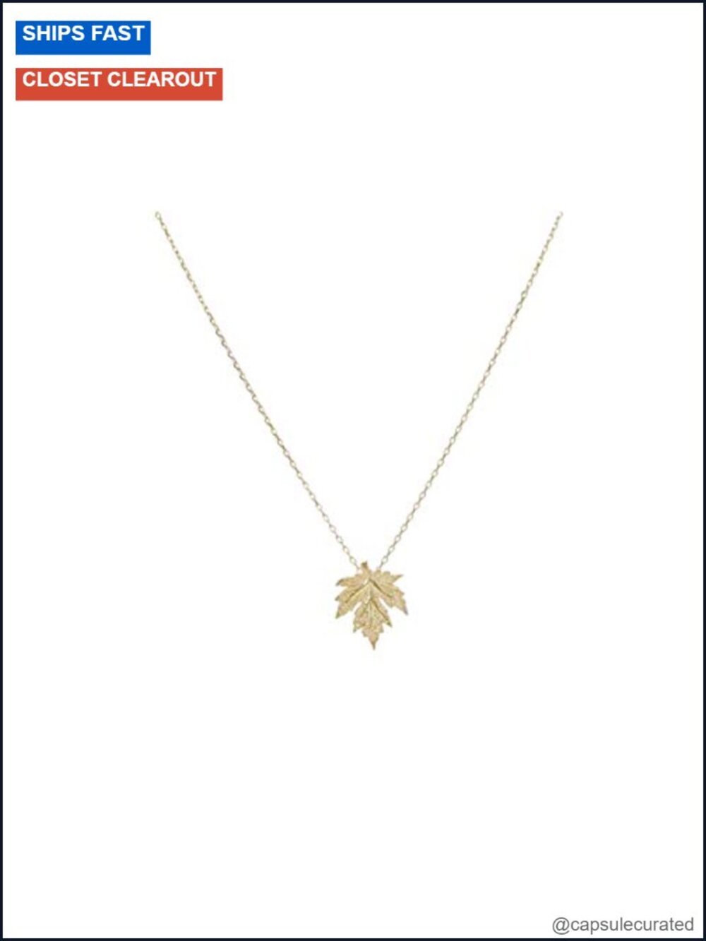 Maple Leaf Pendant Necklace Stainless Steel Fall Jewelry Thanksgiving
